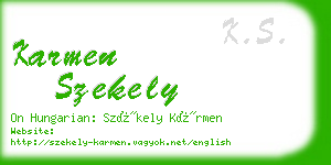 karmen szekely business card